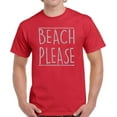 thumbnail image 1 of Beach Please Gray T-Shirt for Men - S M L XL 2XL 3XL 4XL 5XL Graphic Tee - Summer Clothes Collection Vacation Shirt Mens, 1 of 2