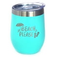 thumbnail image 1 of Bevvee Insulated Wine Tumbler 12 oz Beach Please Beach Lover Gifts Tumblers, 1 of 4