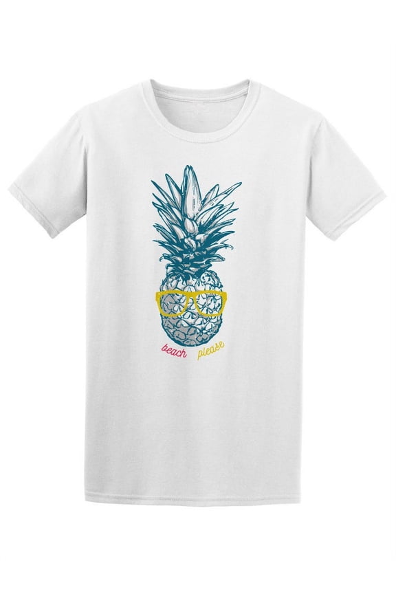Beach Please Pineapple T-Shirt Men -Image by Shutterstock, Male x-Large