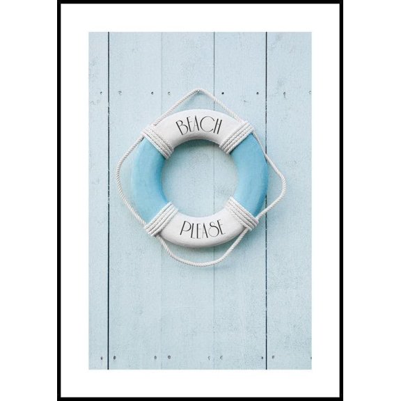 Beach Please Poster Wall Art, Modern Wall Decor For Living Room Bedroom, 16x24 UNFRAMED