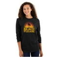 thumbnail image 1 of Beach Please Retro Palm Trees Vibes Women Plus Size Long Sleeve Graphic Tee Brisco Brands 2X, 1 of 5