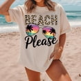 thumbnail image 1 of Beach Please Shirt, Sunglasses Leopard Shirt, Retro Summer Shirt, Vintage Beach Shirt, Leopard Print Shirt, Beach Shirt, 1 of 5
