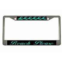 Beach Please Style Metal License Plate Frame Personalized/Car ...