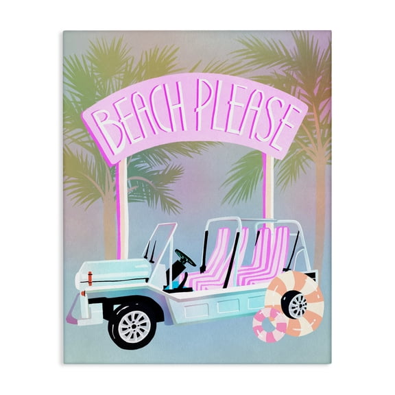 Stupell Industries Beach Please Summer Car Canvas Wall Art, design by Ziwei Li, 48 x 36