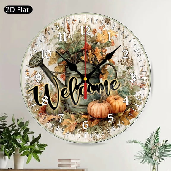 Beach Please Surfboard Tropical Ocean Round Wall Clock Silent Non Ticking Home Decor