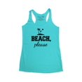 thumbnail image 1 of Beach, Please - wallsparks Crown Hill Brand - funny workout Bridal shower party tank top - Soft Tri-Blend Racerback Tank for Women, 1 of 3