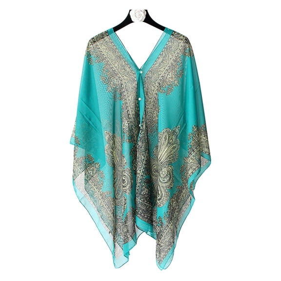 Beach Poncho Cover Up Dress for Women Perfect Summer Bikini Kaftan Swimwear G6