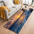 thumbnail image 1 of Beach Reef 2'x6' Runner Rugs for Hallway Kitchen Bedside Non Slip Washable, Beach Sunset Ocean Waves Natural Scenery Entryway Rug Runners with Rubber Backing, Long Carpet Runner for Laundry Room, 1 of 8