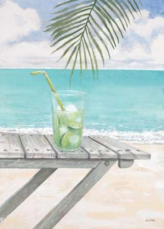 Beach Refreshment Canvas Art - Arnie FISK (18 x 24)
