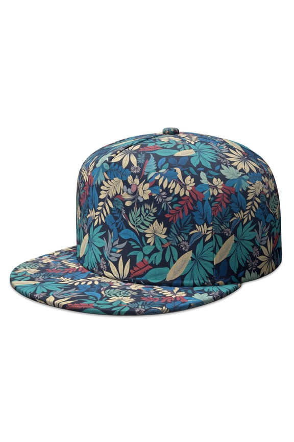 Beach Resort Tropical Paradise Snapback Hat - Adjustable Cap for Teens & Young Adults | Floral Aesthetic