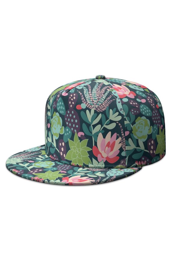 Beach Resort Tropical Paradise Snapback Hat - Adjustable Cap for Teens & Young Adults | Floral Aesthetic