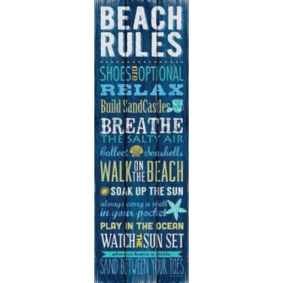 Beach Rules Poster Print by Stephanie Marrott