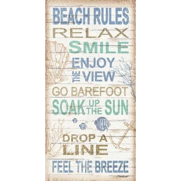 Beach Rules Poster Print by Todd Williams