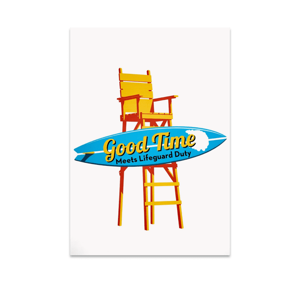 Beach Safety Wall Art - Lifeguard Duty Theme - 13x19 Poster Print