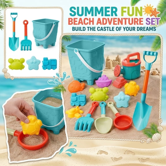 Beach Sand Playset, Shovel And Hourglass Water Activity, Random Color Small Accessories, Outdoor Summer Fun Kit