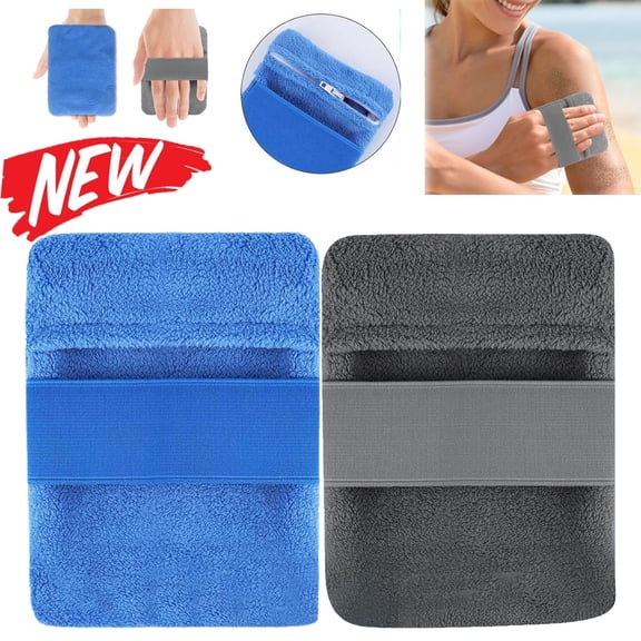 Beach Sand Remover - Sand Removal Bag | 2026 Beach Must Haves Polyester Portable Sand Cleaning Pouch Efficient Sand Wipe Off Tool for Beach Vacation Camping Outdoor Accessories (1PC Blue) - Hulucky