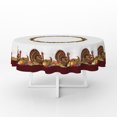 thumbnail image 1 of Autumn Pumpkin Flower Eucalyptus Leaf Round Tablecloth Wedding Hotel Table Cover Holiday Dining Table Waterproof Tablecloth, 1 of 6
