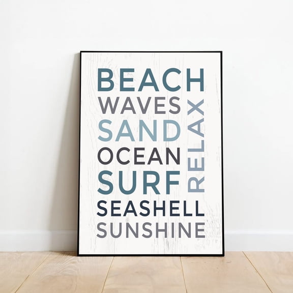 Beach Sand Surf Relax Print Coastal Wall Art Beach Themed Decor Nautical Home Decor Summer Wall Art Gift For Beach Lovers