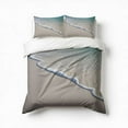 thumbnail image 1 of Beach Sand Waves Blue Bedding Set 3 Pcs Soft Microfiber Quilt Cover For Bedroom Decor, Comforter Cover With 2 Pillowcase, 1 of 5