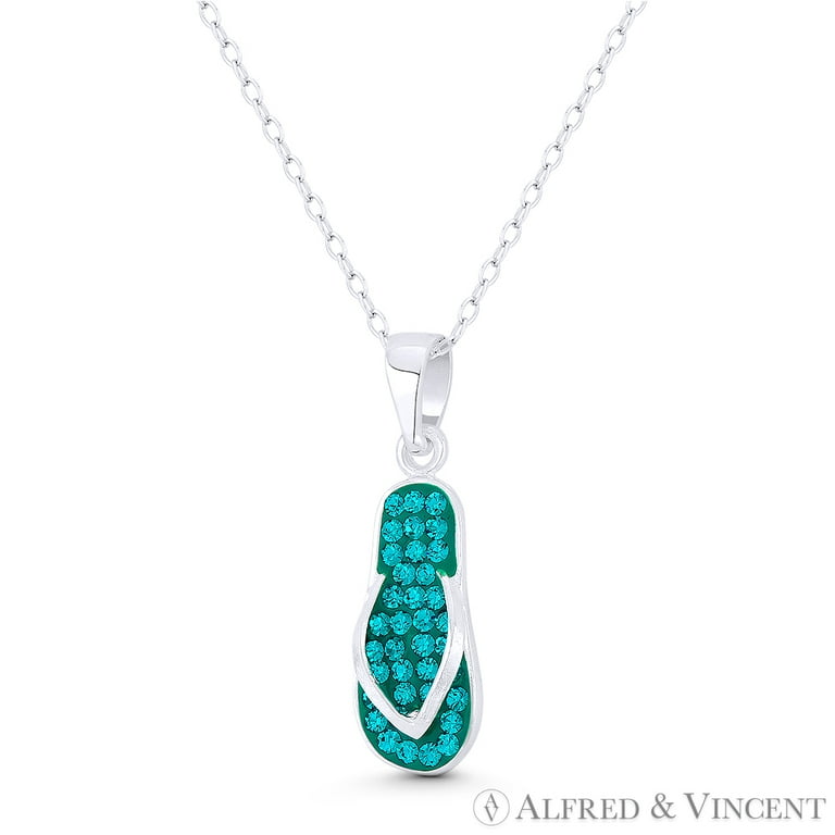 Sterling Silver Beach Slipper Pendant Sterling Silver Beach Slipper Pendant