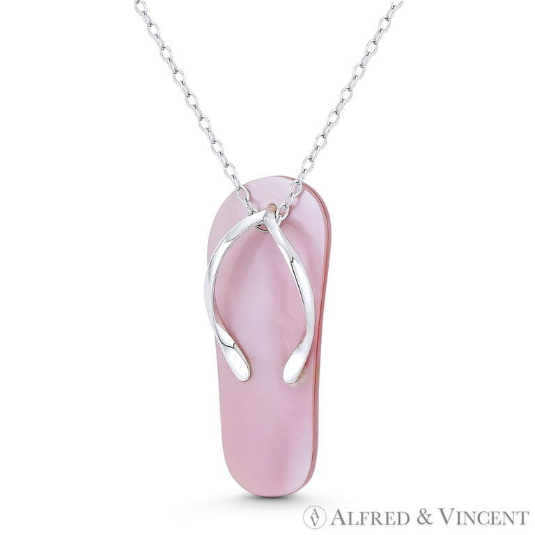 Sterling Silver Beach Slipper Pendant Sterling Silver Beach Slipper Pendant