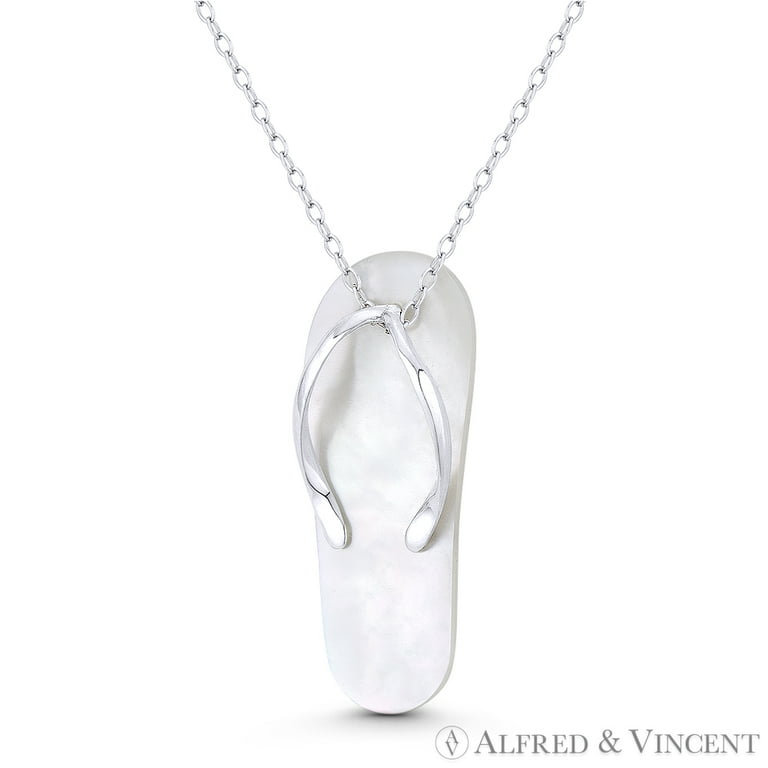 Sterling Silver Beach Slipper Pendant Sterling Silver Beach Slipper Pendant