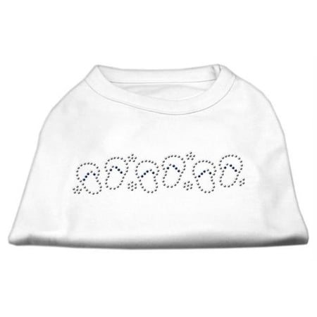 Beach Sandals Rhinestone Shirt White XS - 8