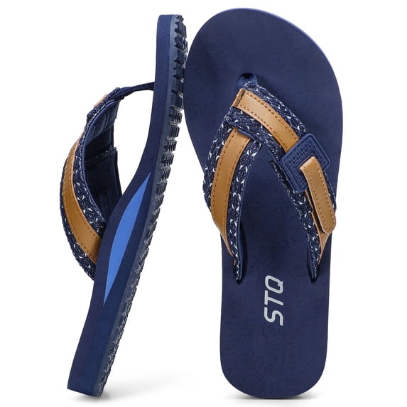 Beach Sandals Women's Flip Flops with Arch Support Quick Dry for Vacation Navy Size 7