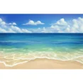 thumbnail image 1 of Beach Sands Waves Photography Backdrops Summer Holiday Tropical Blue Ocean Sunset Seaside Backgrounds Home rations, 1 of 8