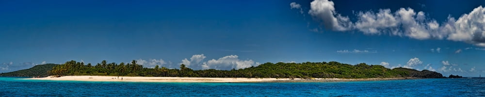 Beach Sandy Cay Tortola British Virgin Islands Canvas Art - Panoramic Images (27 x 9)