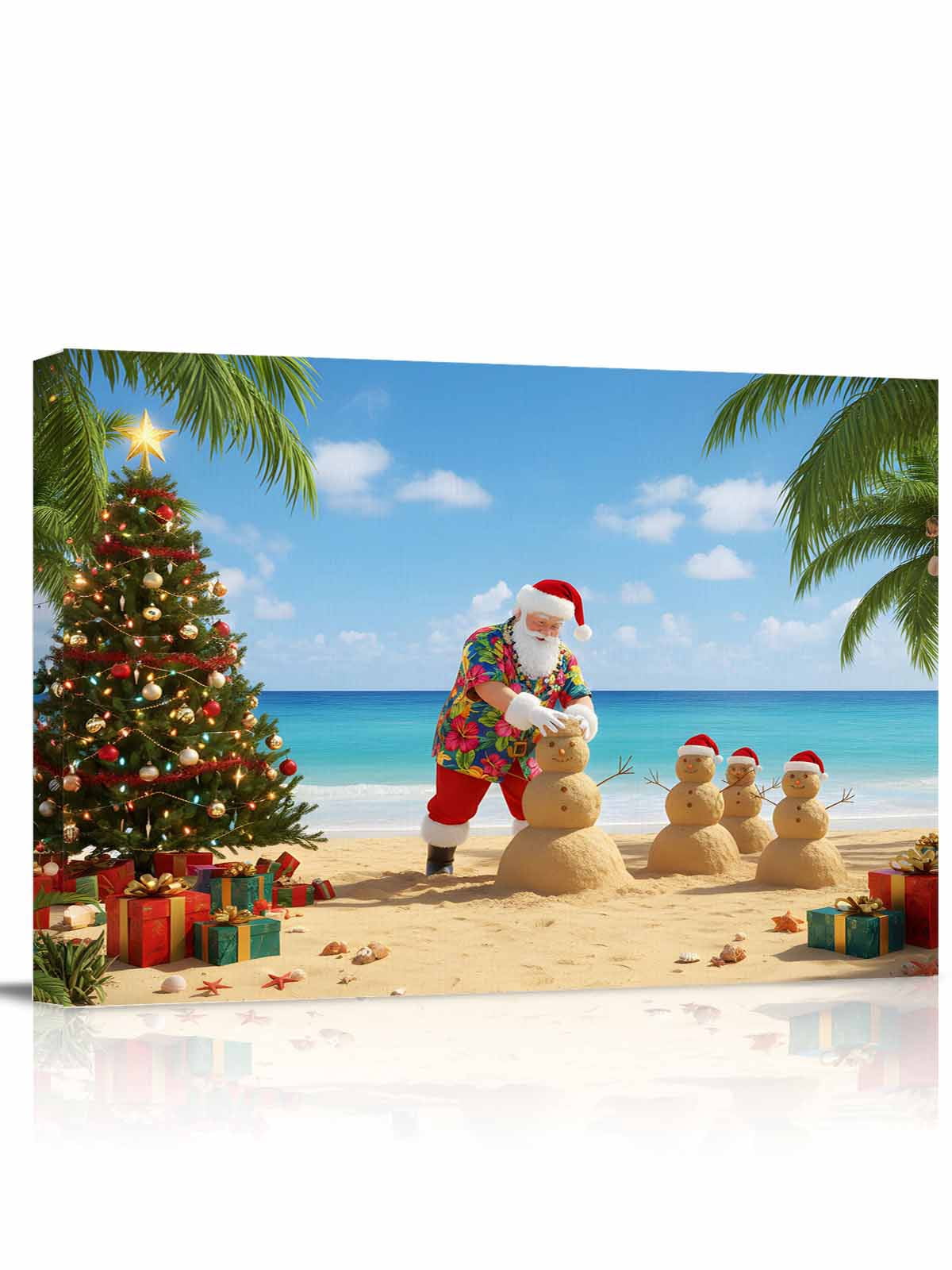 Beach Santa Holiday Decor for Home