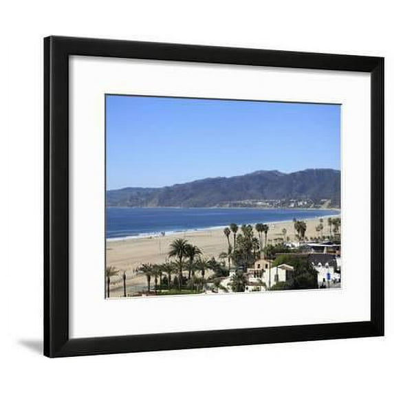 Beach, Santa Monica, Malibu Mountains, Los Angeles, California, Usa, Scenic Framed Art Print Wall Art by Wendy Connett Sold by Art.Com