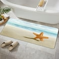 thumbnail image 1 of Beach Scene Bathroom Rugs, Ocean Beach Non-Slip Bath Rugs Seaside 70X70 Inch Costal Scenery Landscape Nautical Sea Scenic Sand Blue Sky Summer Bathroom Rug Mat 17X48inch, Absorbent Bath Rugs, 1 of 5