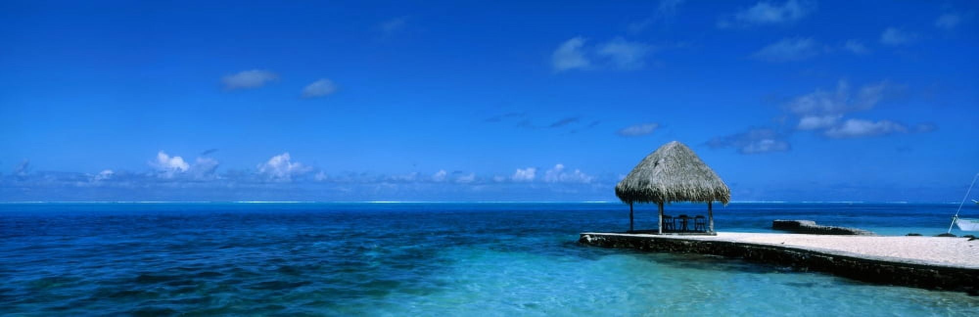Beach Scene Bora Bora Island Polynesia Canvas Art - Panoramic Images (27 x 9)