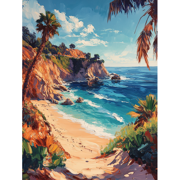 Beach Scene Canvas Wall Art/PaintingSuitable for Living RoomBedroomBathroomOfficeHotel Decoration.