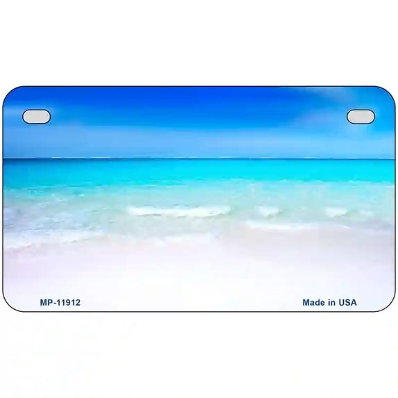 Beach Scene Novelty Metal License Plate 7" x 4" Motorcycle