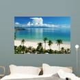 thumbnail image 1 of Beach Scene Tropics Pacific Wall Mural Decal Sticker, Wallmonkeys Peel & Stick Vinyl Graphic (48 in W x 32 in H, 1 of 4