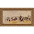 thumbnail image 1 of Beach Scene at Trouville 24x14 Gold Ornate Wood Framed Canvas Art by Eugene Boudin, 1 of 2