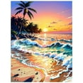 thumbnail image 1 of Beach Scenery Bedroom Decorative Diamond Art Kitss 16*20, 1 of 9