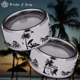 thumbnail image 1 of Beach Scenery Tungsten Carbide Ring, 1 of 6