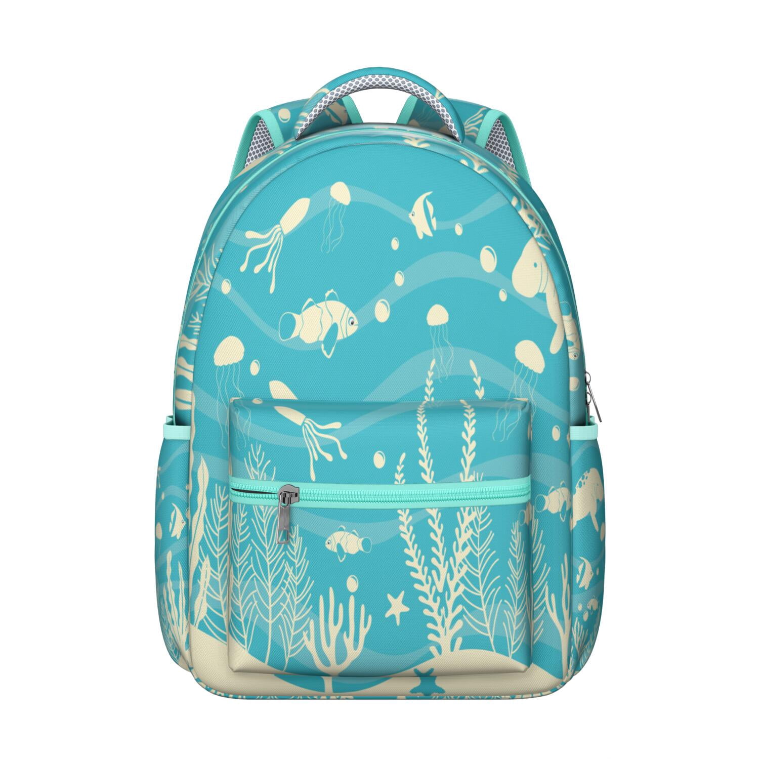 Beach and Sea Life Student Backpack Waterproof Scratch-Resistant School ...