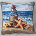 thumbnail image 1 of Beach Sea Stamped Cross Stitch Pillow Case Kits , 45X45cm , Cross Stitch Kits for Adults (11ct), 1 of 7