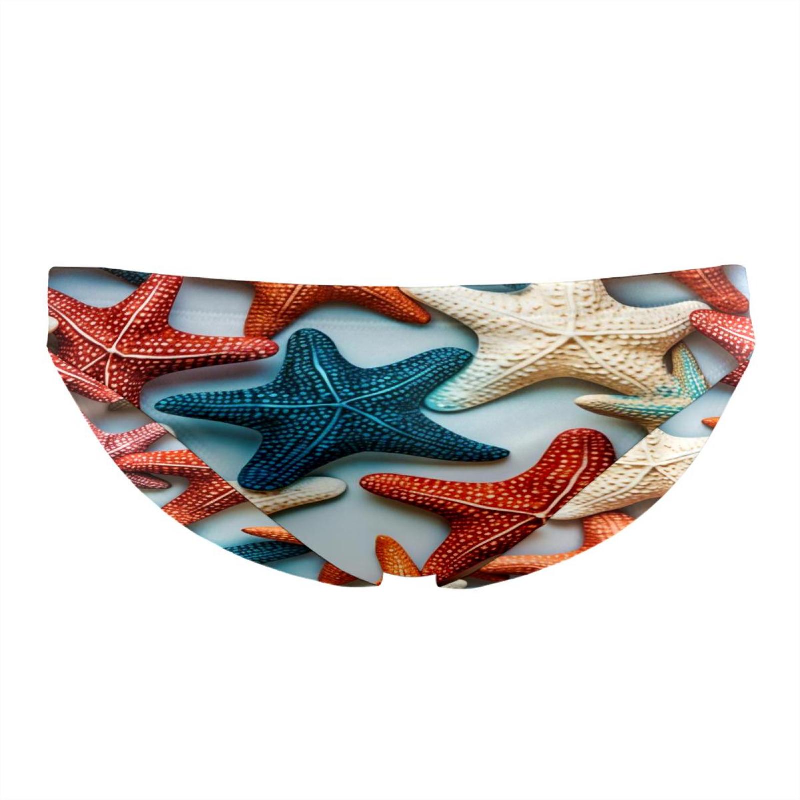 Beach Sea Starfish Men Swimsuit Briefs, Quick Dry Swimwear Bikini