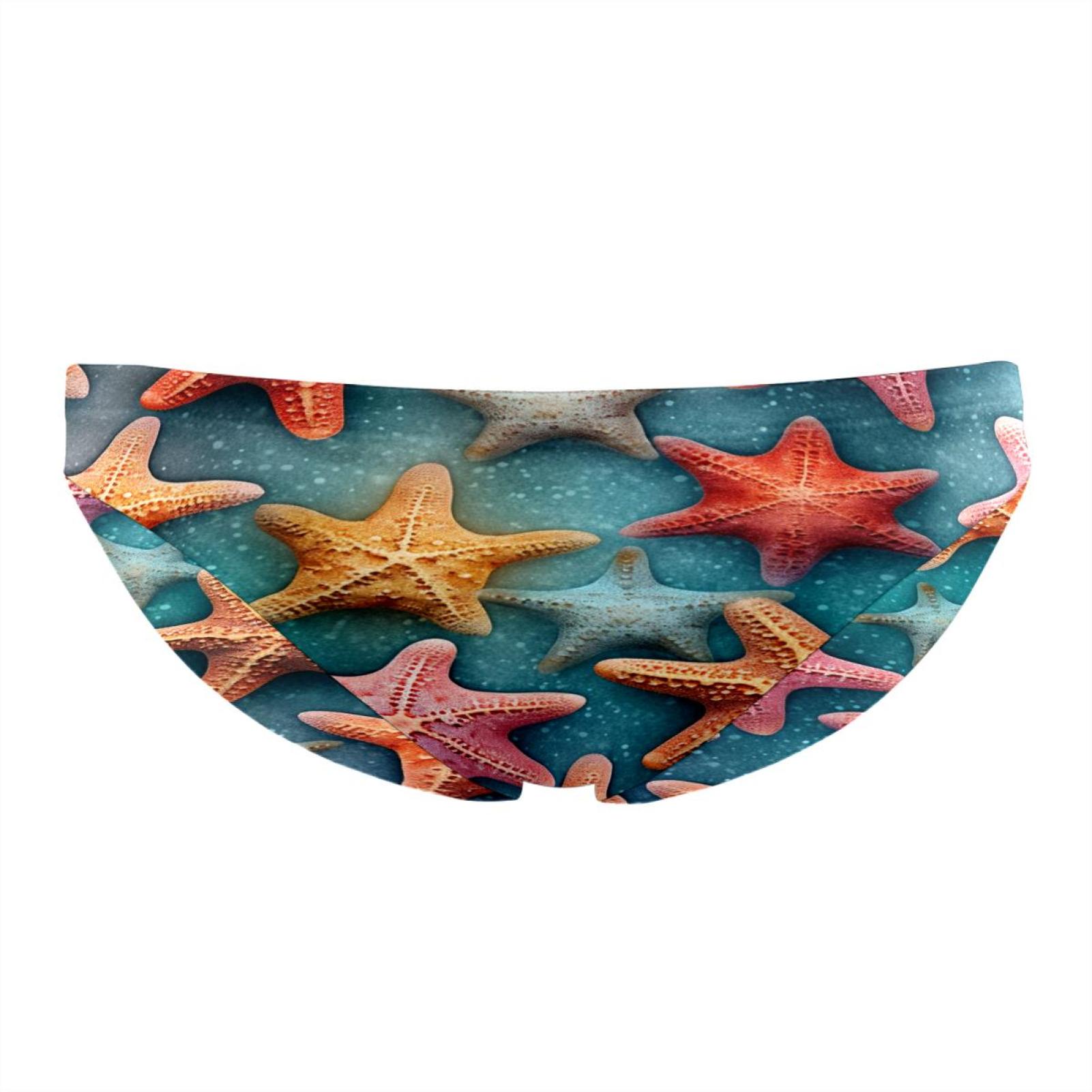 Beach Sea Starfish Men Swimsuit Briefs, Quick Dry Swimwear Bikini