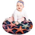 Beach Sea Starfish Prints Small Area Rugs Bathroom Rugs, NonSlip Throw