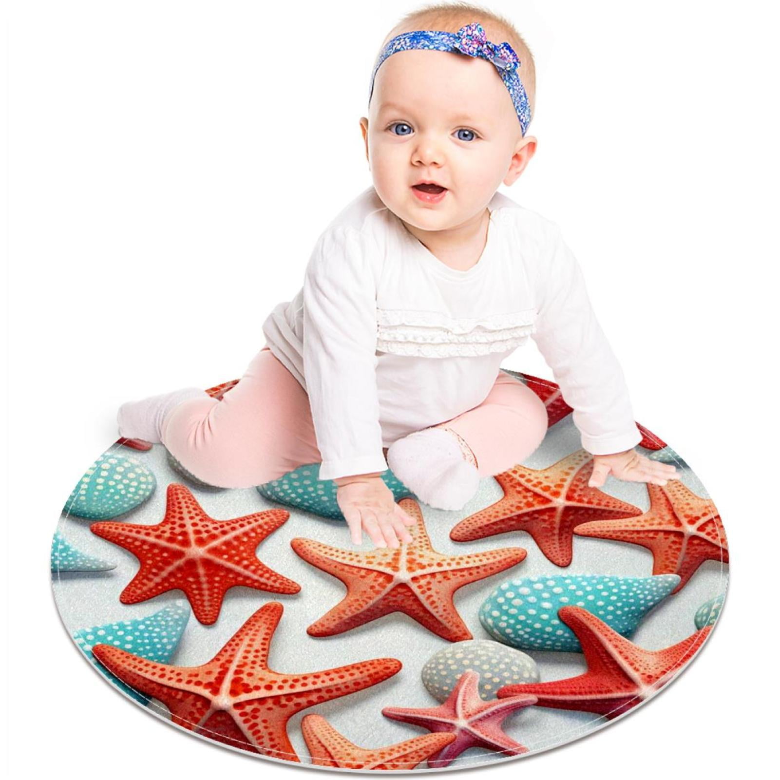 Beach Sea Starfish Prints Small Area Rugs Bathroom Rugs, NonSlip Throw Rug Floor Carpet Door