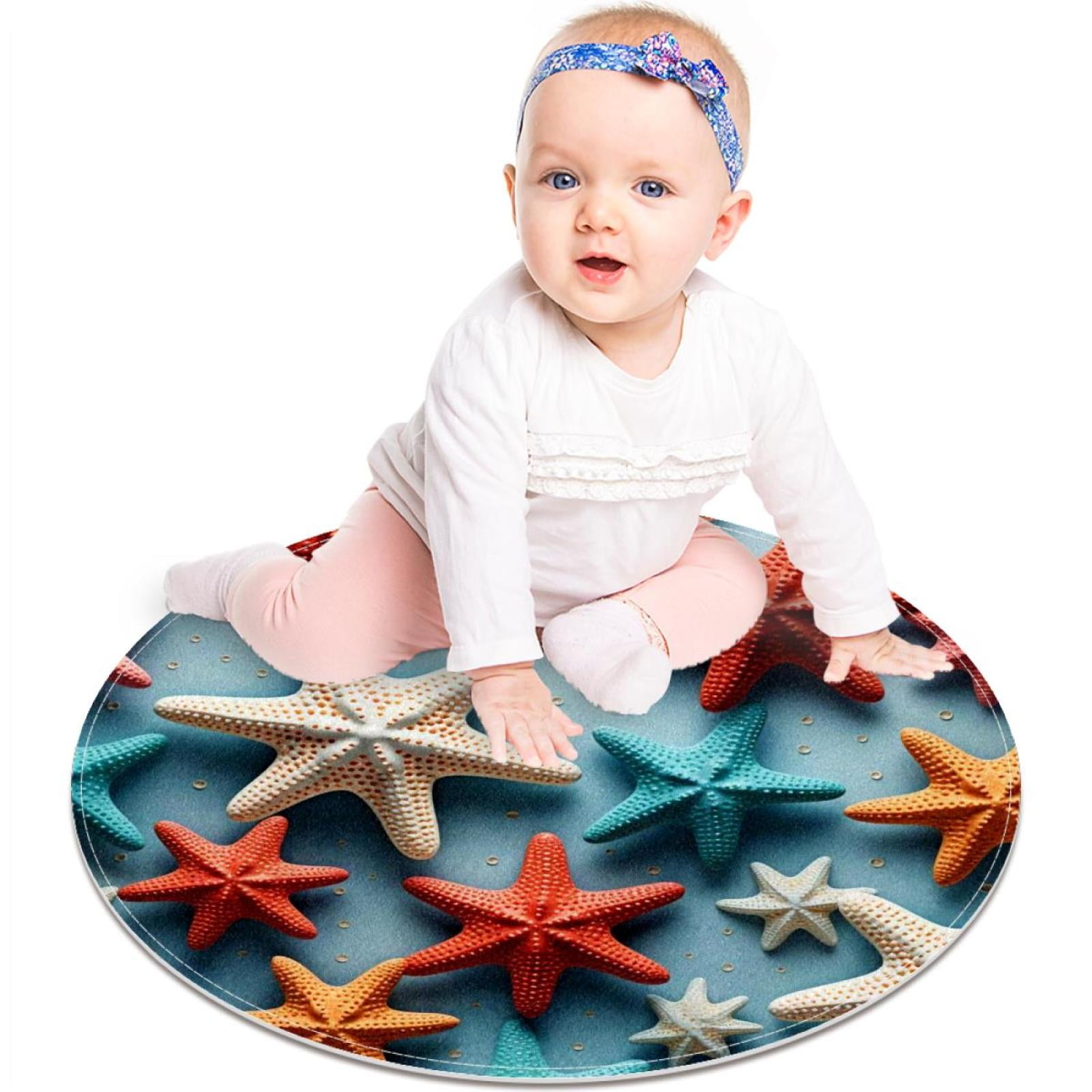 Beach Sea Starfish Prints Small Area Rugs Bathroom Rugs, Non-Slip Throw ...