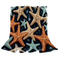 Beach Sea Starfish Soft Throw Blanket Cozy Fleece Sofa Bed Couch