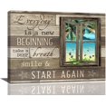 thumbnail image 1 of Beach Sea Turtle Wall Art Coastal Ocean Inspirational Quotes Pictures for Wall Nautical Seascape Canvas Paintings Modern Artwork Home Decoration for Bathroom Living Room Bedroom Office Framed 16"x12", 1 of 6