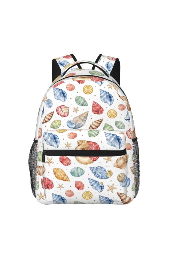 Beach Seashell Backpack Lightweight Travel Bag for Men and Women